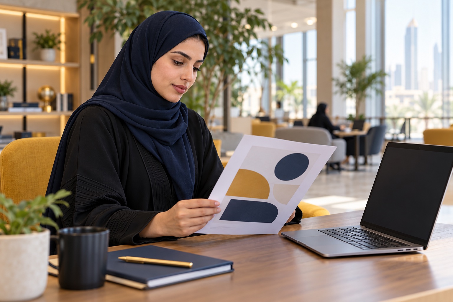 شابة سعودية تراجع سيرتها الذاتية